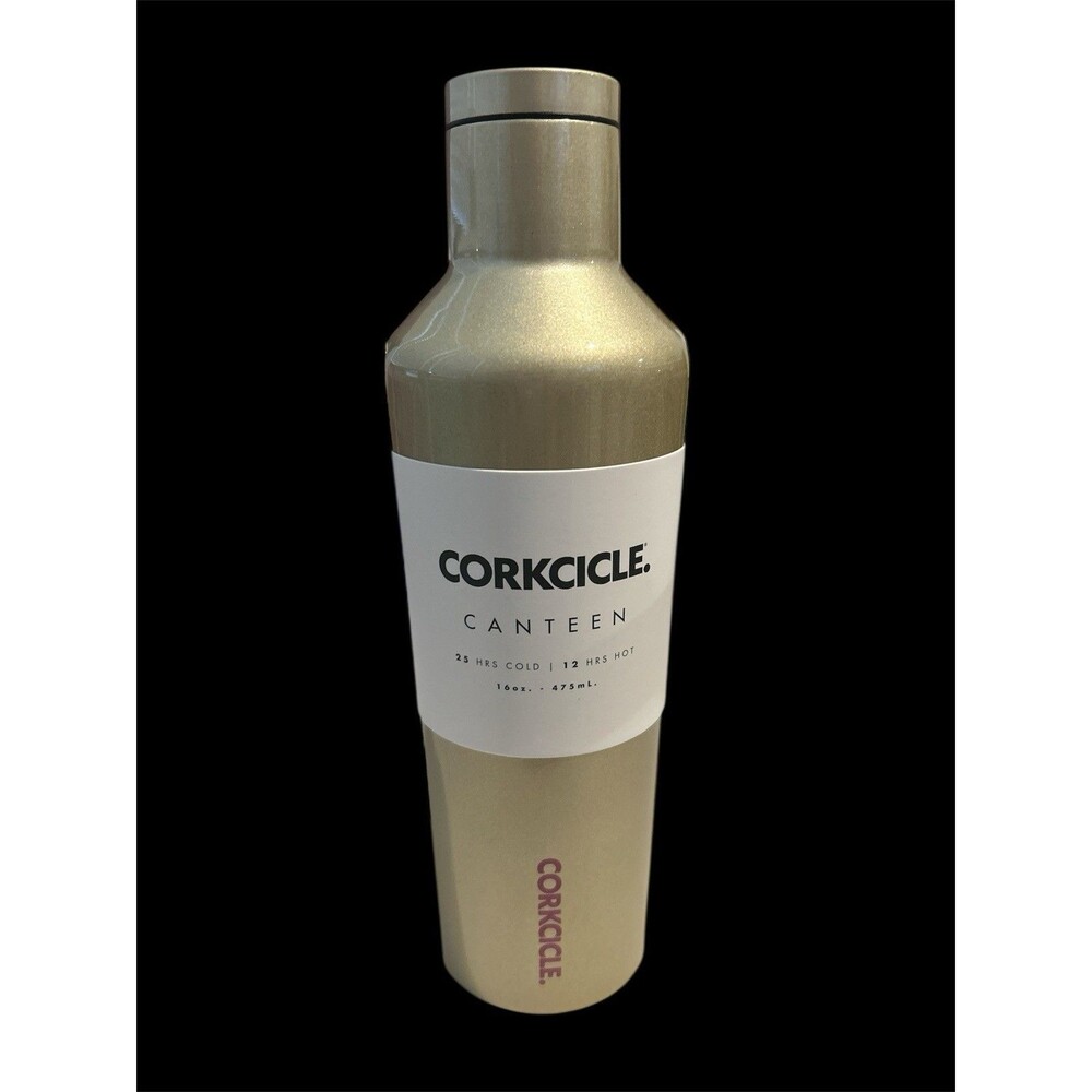 Corkcicle Canteen 16 oz Insulated Stainless Steel Drinkware Gold/Bronze NEW